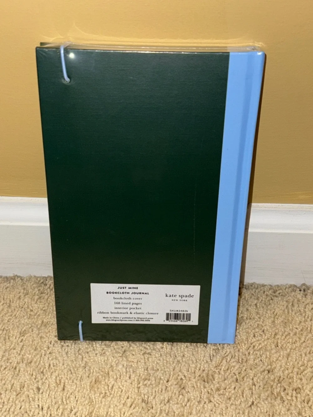 kate spade Dark Green Journal with Light Blue ‘k’
